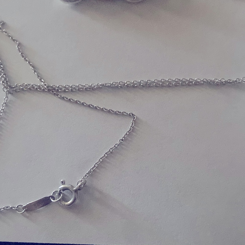 Tiffany & Co Black & White Bone Double Heart Necklace - Picture 9 of 9